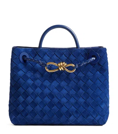 BOTTEGA VENETA SMALL INTRECCIATO LEATHER ANDIAMO TOP-HANDLE BAG
