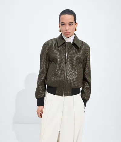 Bottega Veneta Bottega  Veneta Small Intrecciato Leather Blouson In Multi