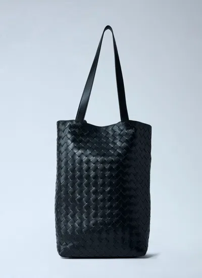 Bottega Veneta Small Intrecciato North-south Tote Bag In Black