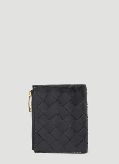 Bottega Veneta Intrecciato Wallet In Black