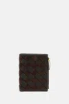 Bottega Veneta Small Intrecciato Wallet In Brown