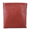 Bottega Veneta Small Intrecciato Woven Satchel In Red