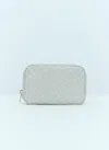 Bottega Veneta Women Small Intrecciato Zip Pouch In Grey