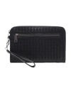 Bottega Veneta Small Intreciato Clutch In Black