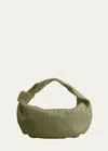 Bottega Veneta Small Jodie Intrecciato Leather Top Handle Bag In Green