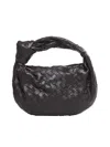 Bottega Veneta Women Mini Jodie Leather Handbag With Intrecciato Motif In Brown