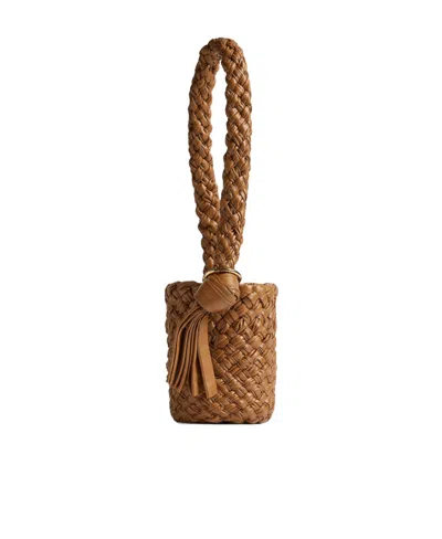 Bottega Veneta Small Kalimero Bucket Bag In Wood