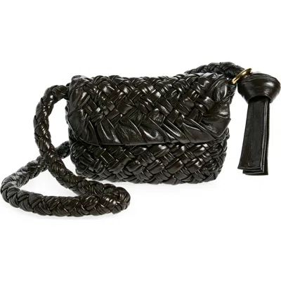 Bottega Veneta Small Kalimero Città Crossbody Bag In 2190 Fondant-m Brass