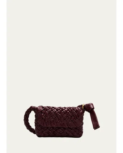 Bottega Veneta Small Kalimero Leather Shoulder Bag In Barolo