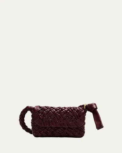 Bottega Veneta Small Kalimero Leather Shoulder Bag In Barolo