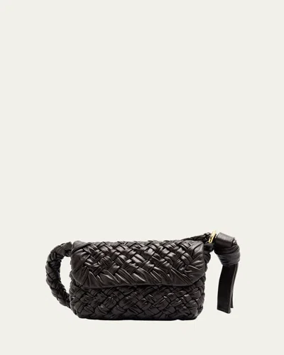 Bottega Veneta Small Kalimero Leather Shoulder Bag In Fondant