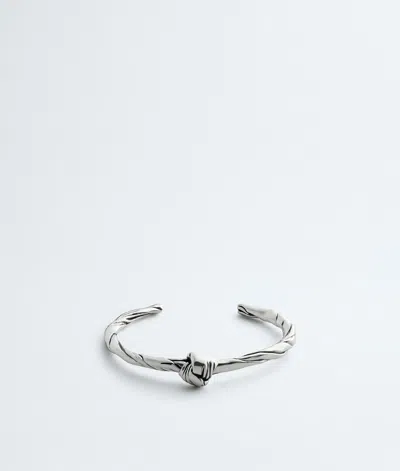 Bottega Veneta Small Knot Cuff Bracelet In Transparent