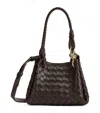 Bottega Veneta Andiamo Parachute Small Intrecciato Leather Shoulder Bag In Brown