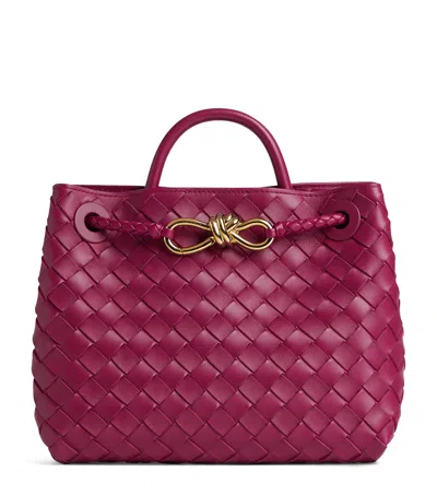 Bottega Veneta Small Lambskin Andiamo Shoulder Bag In Pink