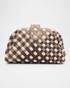 Bottega Veneta Small Lauren 1980 Padded Intrecciato Reborn Suede And Leather Clutch In Multi
