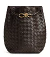 Bottega Veneta Small Leather Andiamo Bucket Bag In Brown