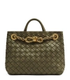 BOTTEGA VENETA SMALL LEATHER ANDIAMO CHAIN SHOULDER BAG