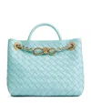 Bottega Veneta Small Leather Andiamo Top-handle Bag In Blue