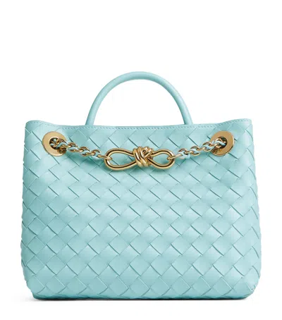 Bottega Veneta Small Leather Andiamo Top-handle Bag In Blue