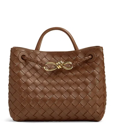 BOTTEGA VENETA SMALL LEATHER ANDIAMO TOP-HANDLE BAG