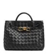 Bottega Veneta Women Andiamo Small Leather Crossbody Bag With Intrecciato Motif In Black
