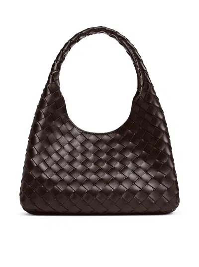 Bottega Veneta Small Leather Bell Bag In Brown