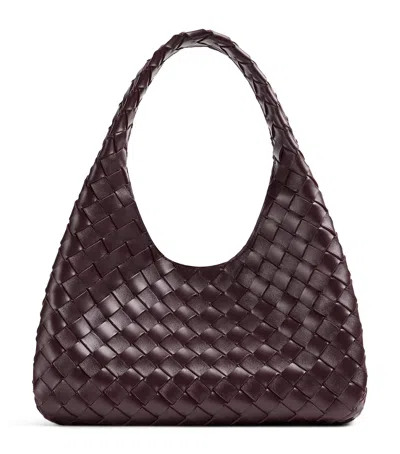 Bottega Veneta Small Leather Campana Shoulder Bag In Brown