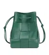 BOTTEGA VENETA SMALL LEATHER CASSETTE BUCKET BAG