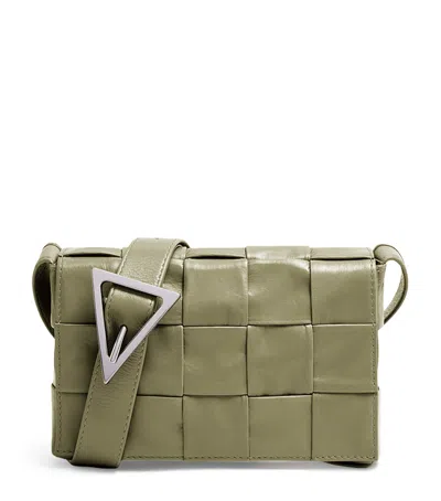 Bottega Veneta Small Leather Cassette Cross-body Bag In Grey