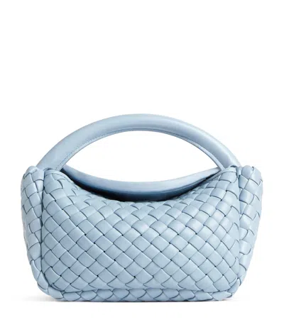 Bottega Veneta Small Leather Cobble Top-handle Bag In Gray