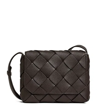 Bottega Veneta Small Leather Diago Cross-body Bag In Brown