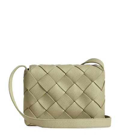 Bottega Veneta Small Leather Diago Cross-body Bag In Green