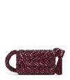 Bottega Veneta Kalimero Città Small Gathered Intrecciato Leather Shoulder Bag In Red