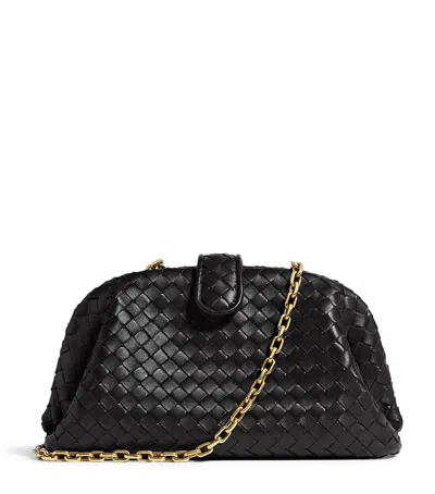 Bottega Veneta Small Leather Lauren 1980 Clutch Bag In Black