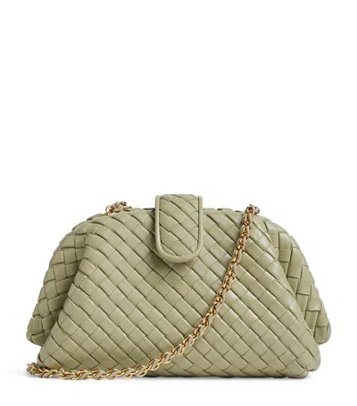 Bottega Veneta Small Leather Lauren 1980 Clutch Bag In Travertine