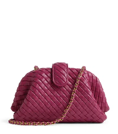Bottega Veneta Small Leather Lauren 1980 Clutch Bag In Pink