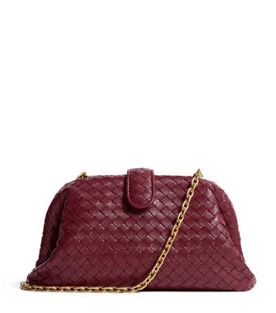 Bottega Veneta Small Leather Lauren 1980 Clutch Bag In Red