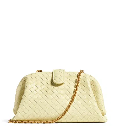 Bottega Veneta Small Leather Lauren 1980 Clutch Bag In White