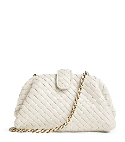 Bottega Veneta Lauren 1980 Mini Clutch Bag With Chain Strap In White