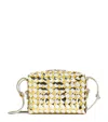 Bottega Veneta Small Leather Loop Cross-body Bag In Silver