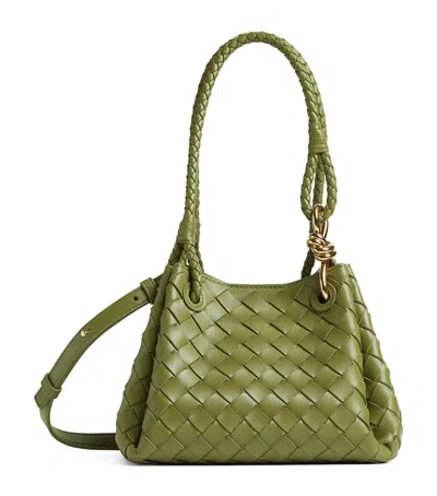 Bottega Veneta Small Leather Parachute Shoulder Bag In Brown