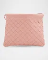 Bottega Veneta Small Leather Pouch Crossbody Bag In Pink