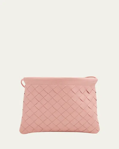 Bottega Veneta Small Leather Pouch Crossbody Bag In Rose