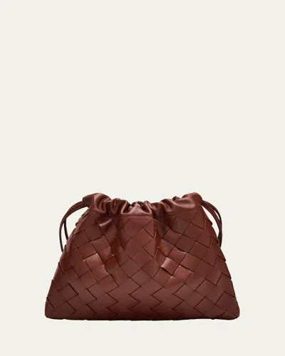 Bottega Veneta Small Leather Pouch Crossbody Bag In Sapele