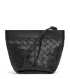 Bottega Veneta Small Leather Prism Pouch In Gold