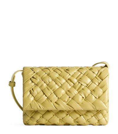 Bottega Veneta Small Leather Rumple Cross-body Bag In Yellow