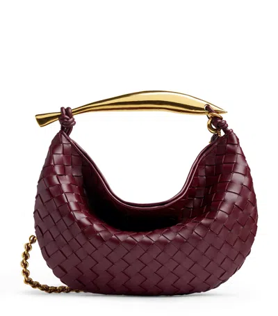 Bottega Veneta Sardine Small Leather Tote Bag In Barolo