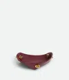 Bottega Veneta Small Leather Tray With Metal Knots In Barolo