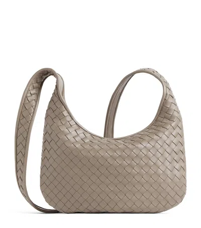 Bottega Veneta Small Leather Veneto Cross-body Bag In Gray