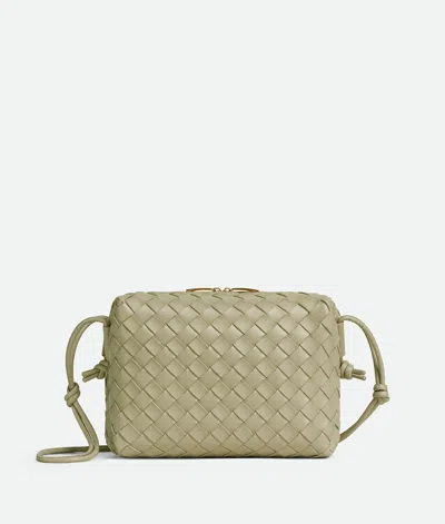 Bottega Veneta Womens Travertine-gold Loop Small Leather Cross-body Bag In Green